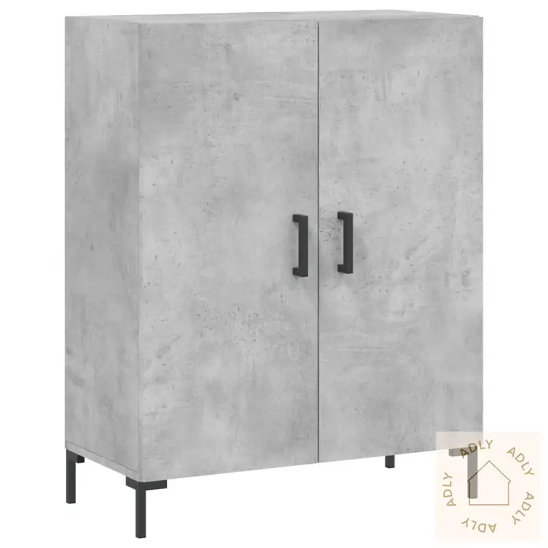 Highboard Betonggrå 69,5X34X180 Cm Konstruert Tre