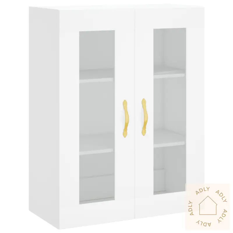 Highboard Hvit 69,5X34X180 Cm Konstruert Tre