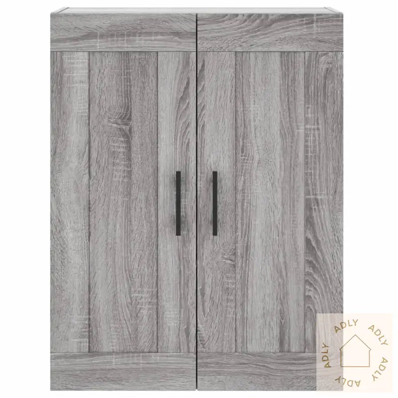 Highboard Grå Sonoma 69,5X34X180 Cm Konstruert Tre
