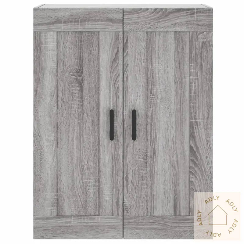 Highboard Grå Sonoma 69,5X34X180 Cm Konstruert Tre