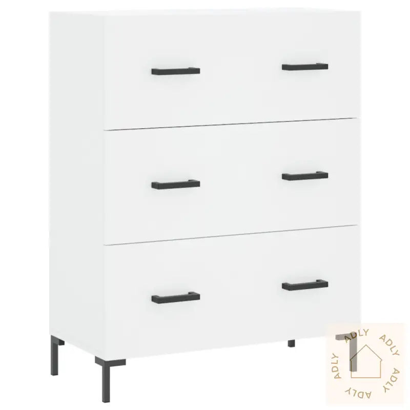 Highboard Hvit 69,5X34X180 Cm Konstruert Tre