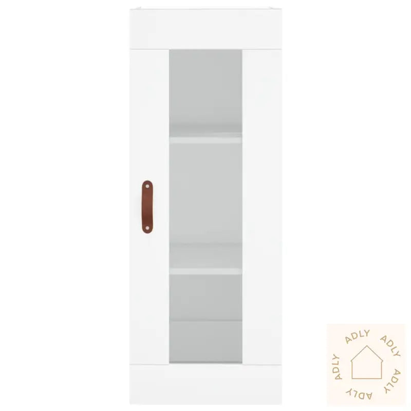 Highboard Hvit 34,5X34X180 Cm Konstruert Tre