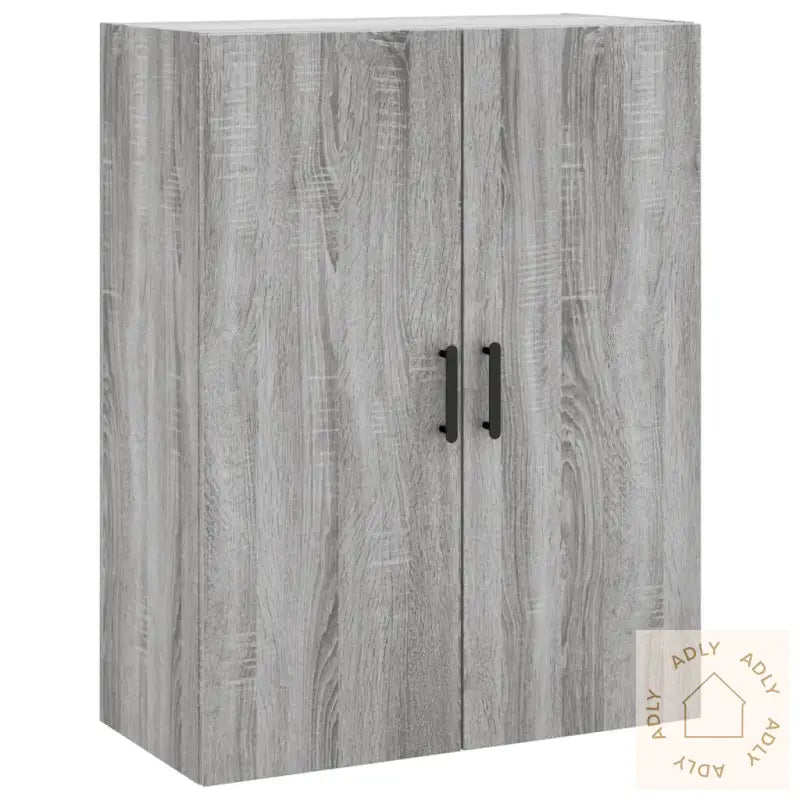 Highboard Grå Sonoma 69,5X34X180 Cm Konstruert Tre