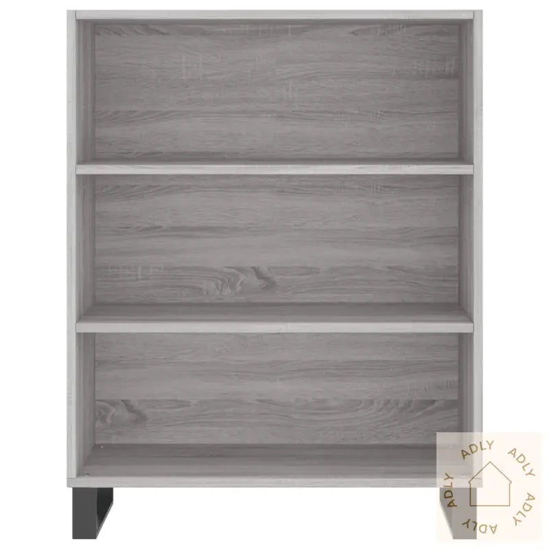 Highboard Grå Sonoma 69,5X34X180 Cm Konstruert Tre