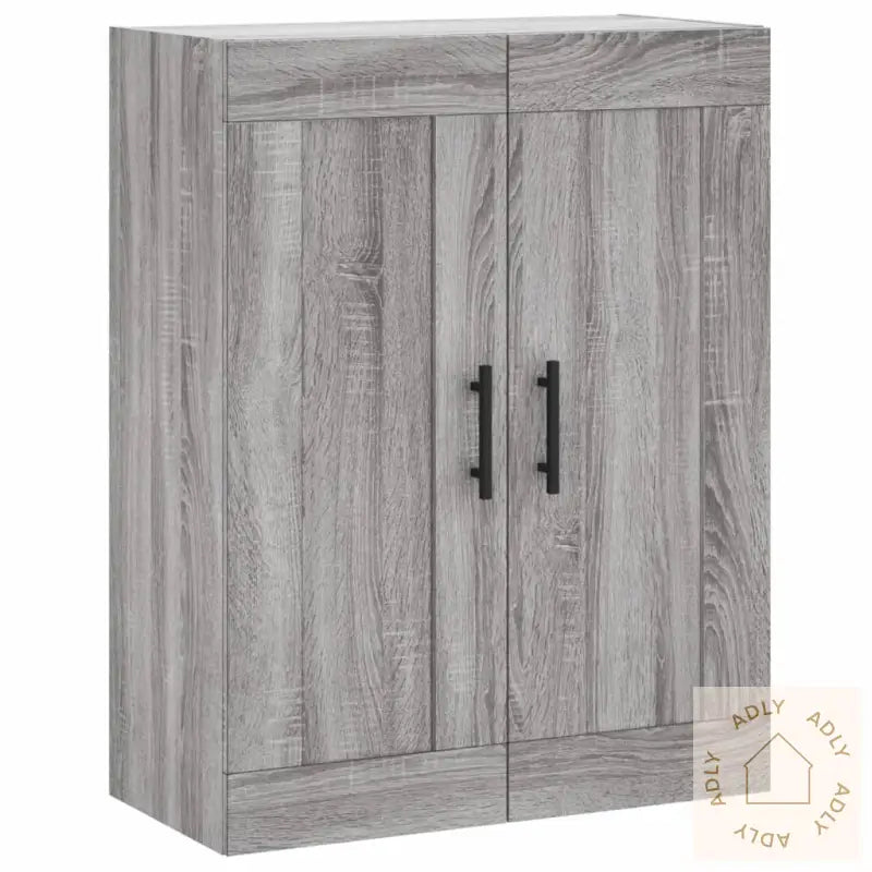 Highboard Grå Sonoma 69,5X34X180 Cm Konstruert Tre