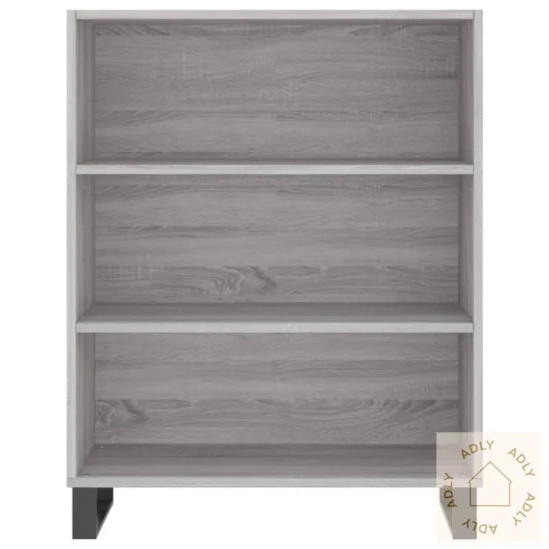 Highboard Grå Sonoma 69,5X34X180 Cm Konstruert Tre