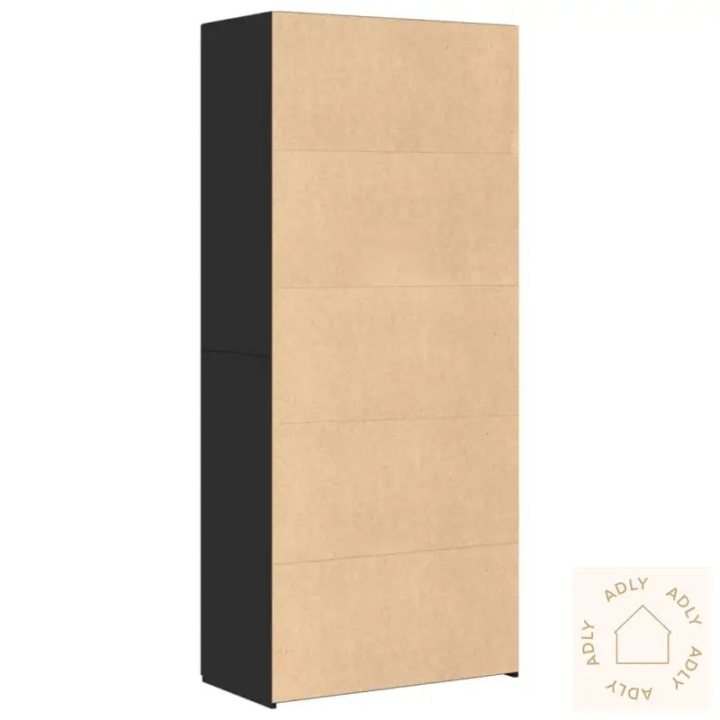 Highboard Svart 80X42,5X185 Cm Konstruert Tre
