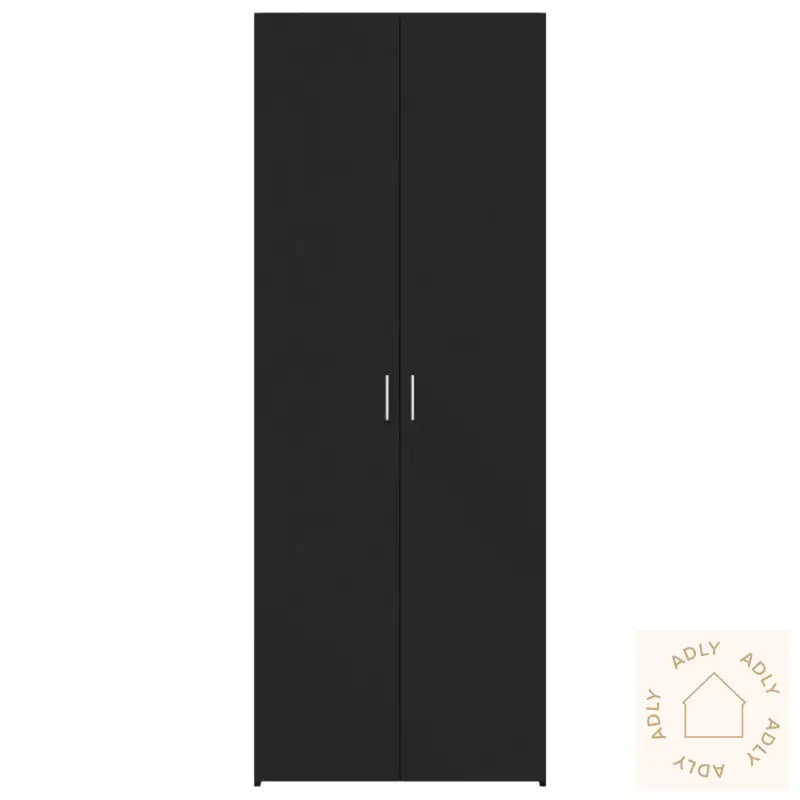 Highboard Svart 80X42,5X185 Cm Konstruert Tre