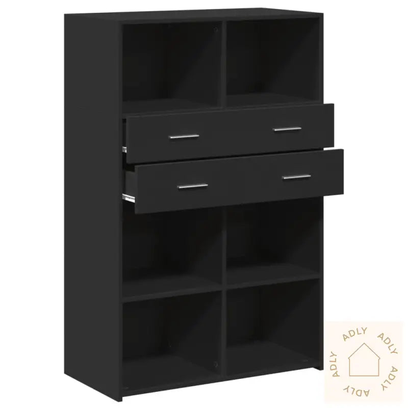 Hylle Svart 80X42,5X124 Cm Konstruert Tre