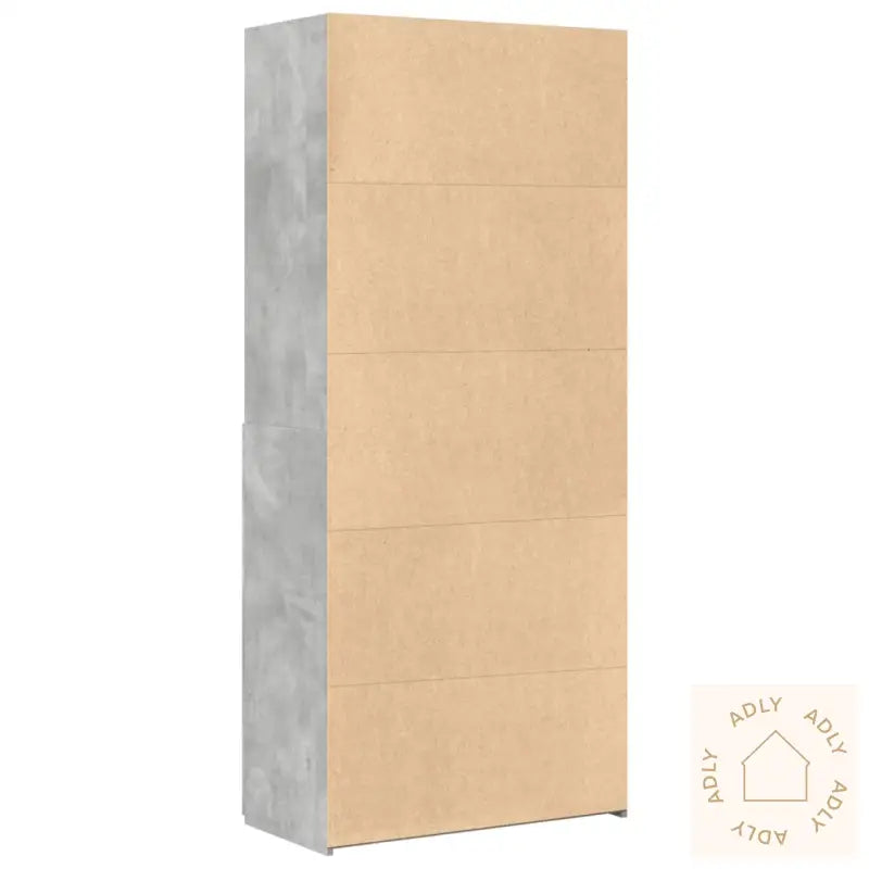 Highboard Betonggrå 80X42,5X185 Cm Konstruert Tre