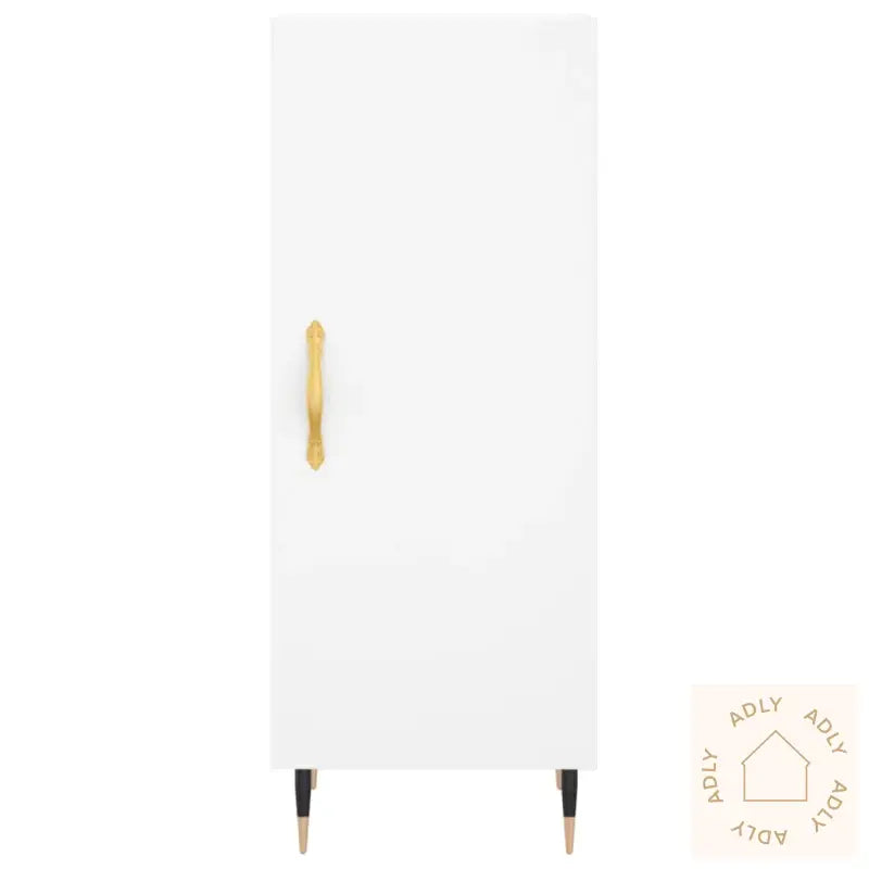 Highboard Hvit 34,5X34X180 Cm Konstruert Tre