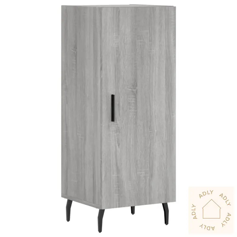 Highboard Grå Sonoma 34,5X34X180 Cm Konstruert Tre
