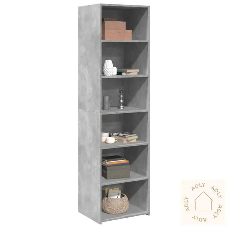 Highboard Betonggrå 50X41X185 Cm Konstruert Tre