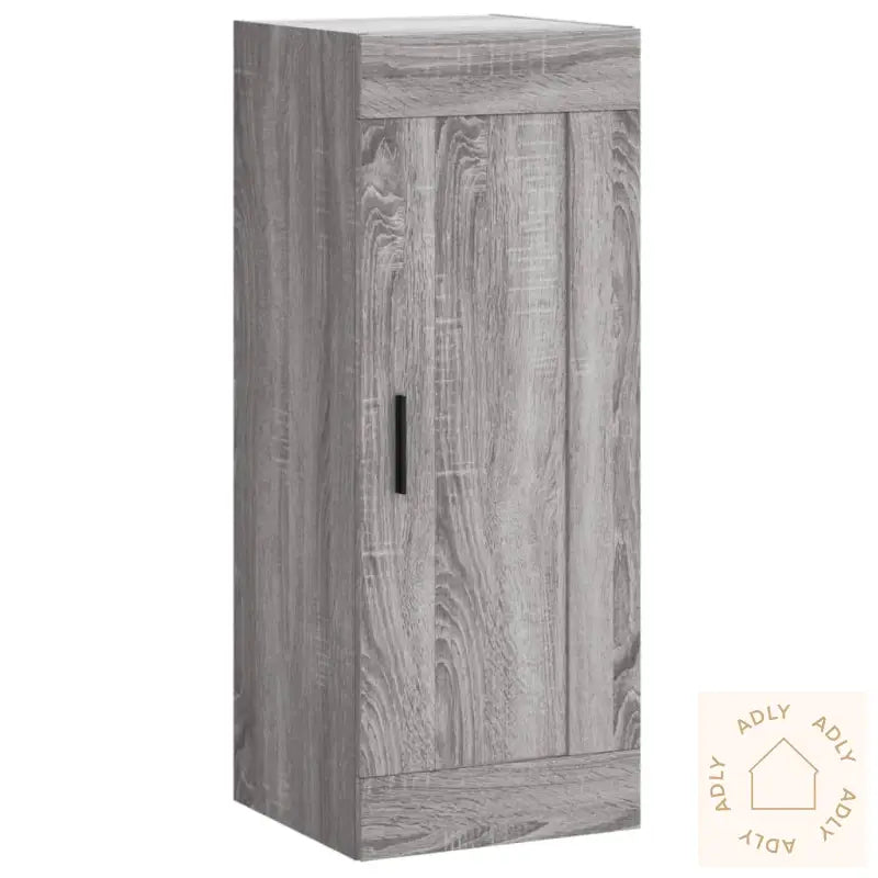 Highboard Grå Sonoma 34,5X34X180 Cm Konstruert Tre