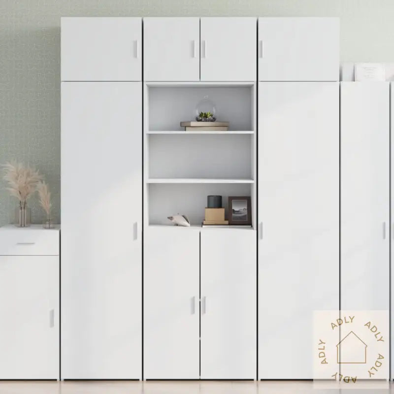 Highboard Hvit 70X42,5X185 Cm Konstruert Tre