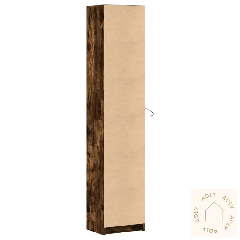 Garderobe Med Led Røkt Eik 41,5X32,5X200 Cm Konstruert Tre