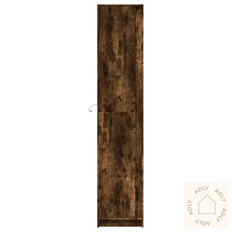 Garderobe Med Led Røkt Eik 41,5X32,5X200 Cm Konstruert Tre