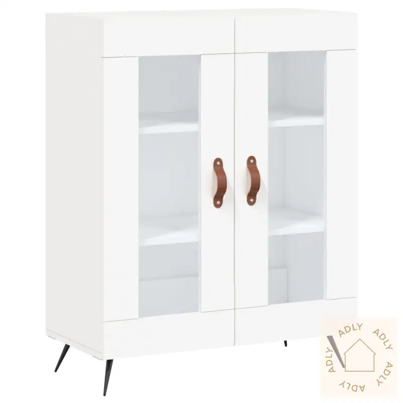 Highboard Hvit 69,5X34X180 Cm Konstruert Tre