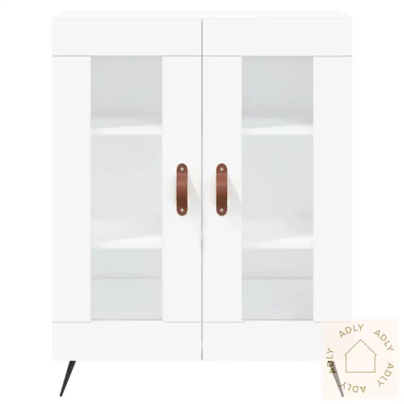 Highboard Hvit 69,5X34X180 Cm Konstruert Tre
