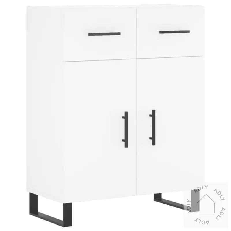 Highboard Hvit 69,5X34X180 Cm Konstruert Tre