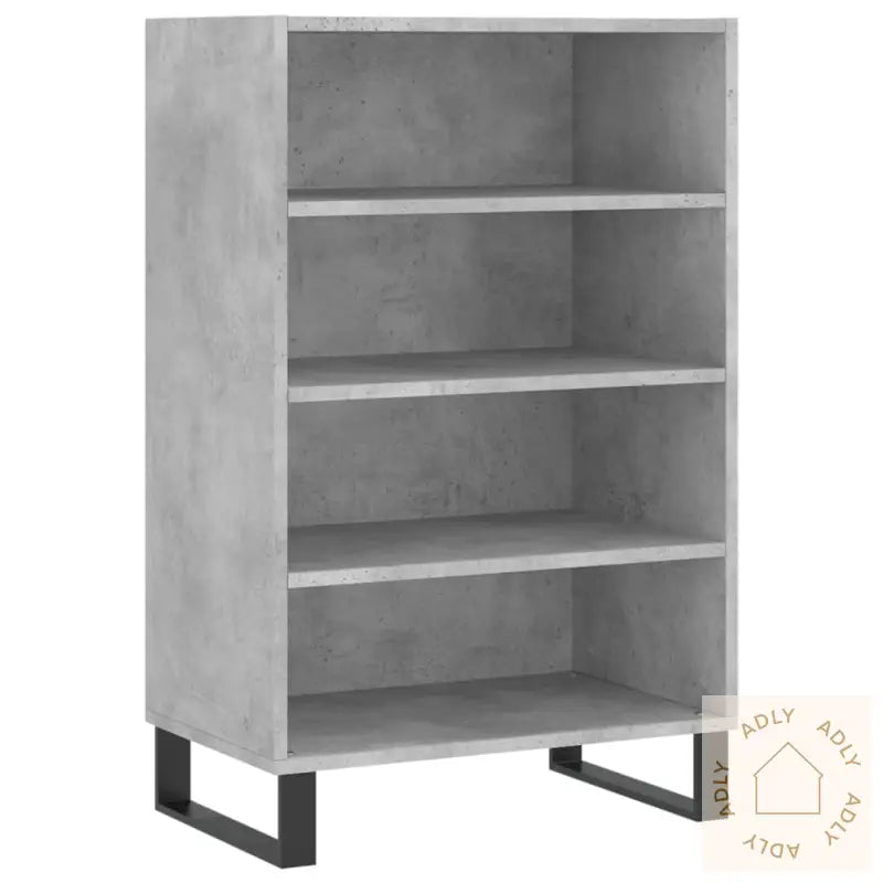 Highboard Betonggrå 57X35X90 Cm Konstruert Tre