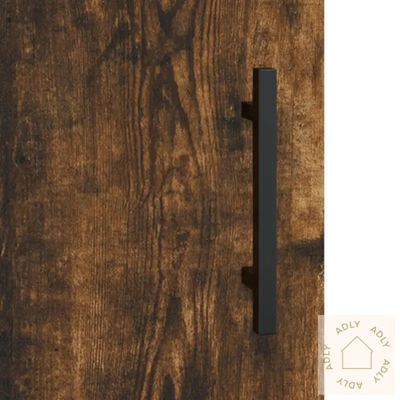 Highboard Røkt Eik 69,5X34X180 Cm Konstruert Tre