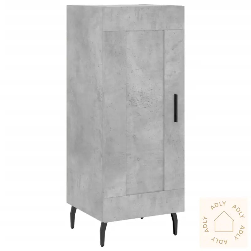 Highboard Betonggrå 34,5X34X180 Cm Konstruert Tre