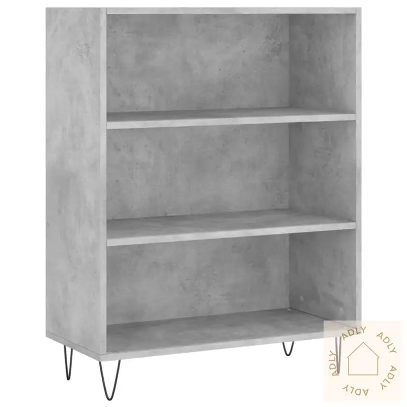 Highboard Betonggrå 69,5X34X180 Cm Konstruert Tre