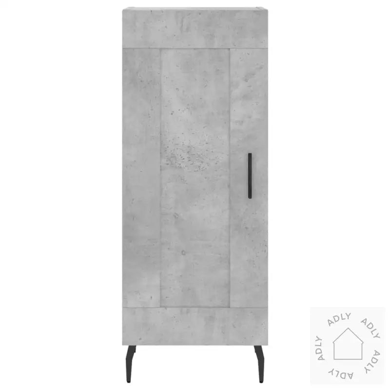 Highboard Betonggrå 34,5X34X180 Cm Konstruert Tre