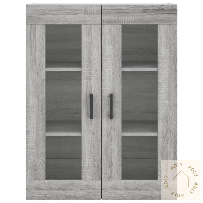 Highboard Grå Sonoma 69,5X34X180 Cm Konstruert Tre