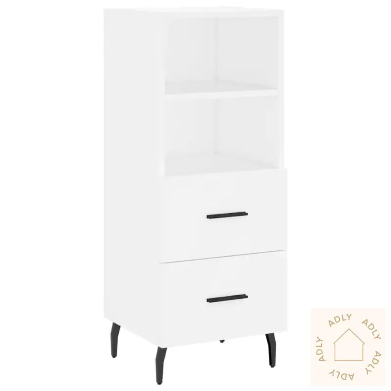 Highboard Hvit 34,5X34X180 Cm Konstruert Tre