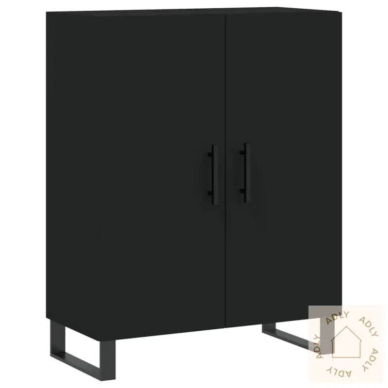 Highboard Svart 69,5X34X180 Cm Konstruert Tre