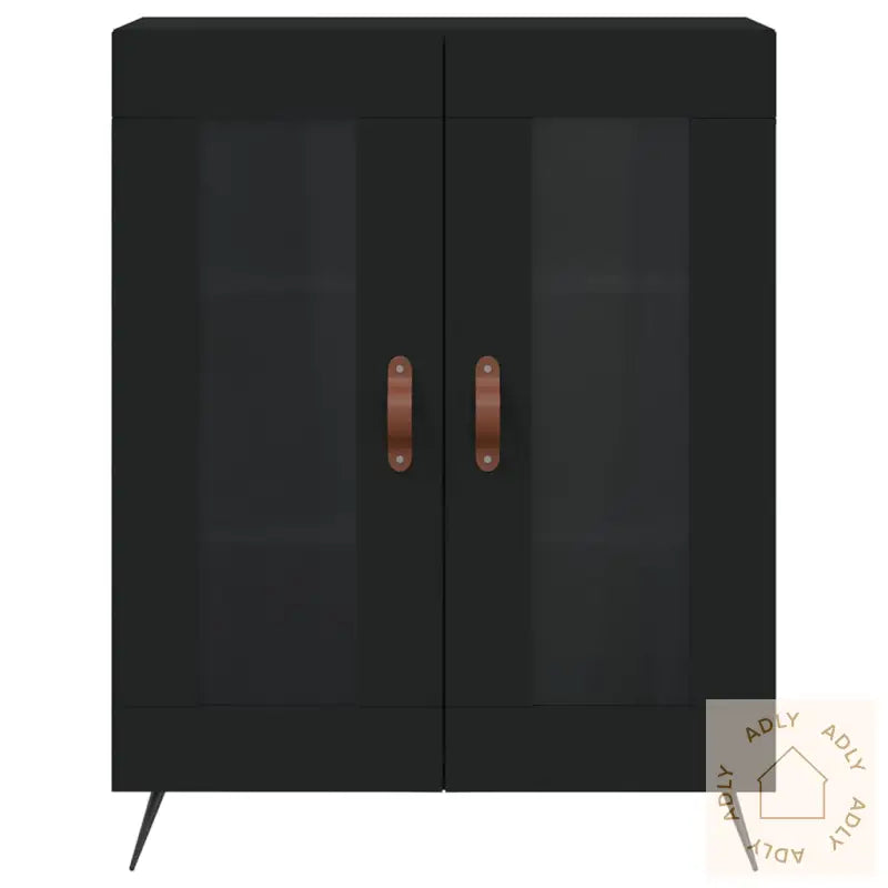 Highboard Svart 69,5X34X180 Cm Konstruert Tre