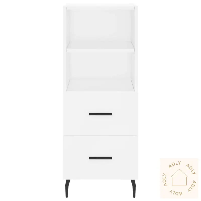 Highboard Hvit 34,5X34X180 Cm Konstruert Tre