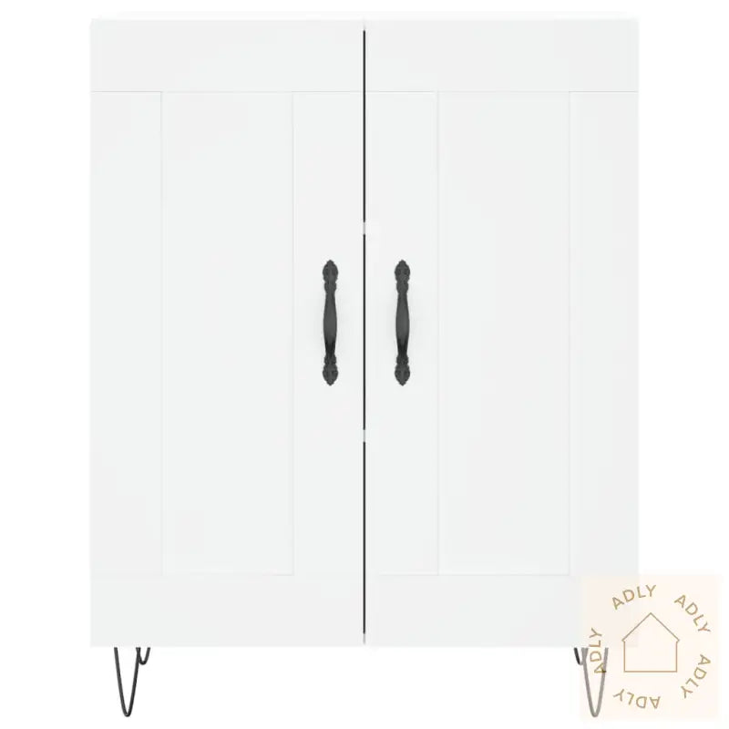 Highboard Hvit 69,5X34X180 Cm Konstruert Tre