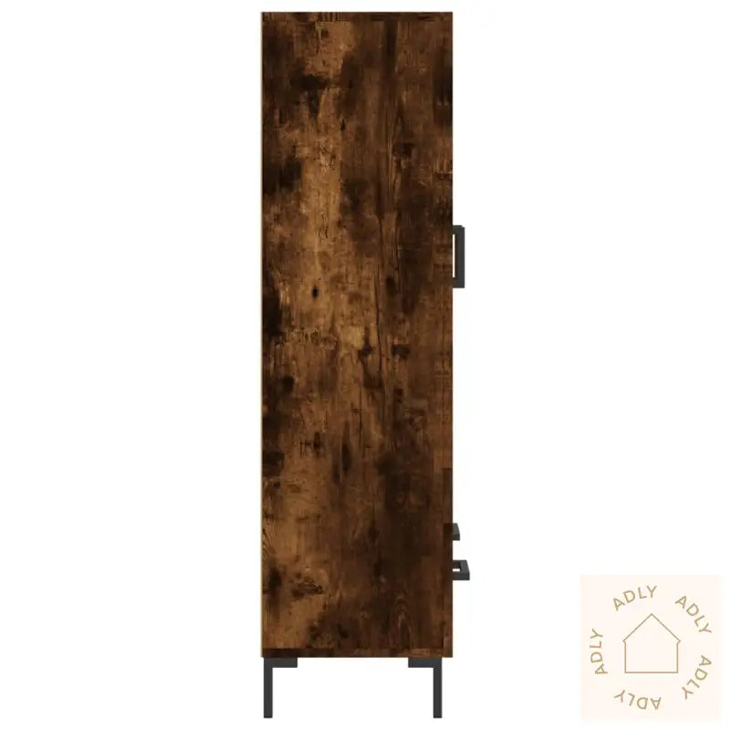 Highboard Røkt Eik 69,5X31X115 Cm Konstruert Tre