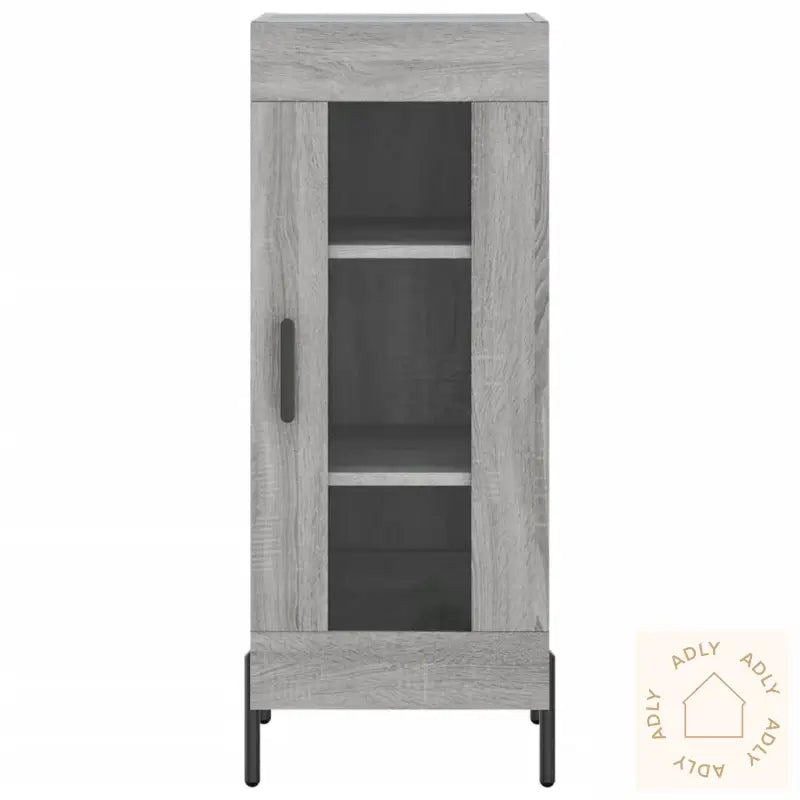 Highboard Grå Sonoma 34,5X34X180 Cm Konstruert Tre