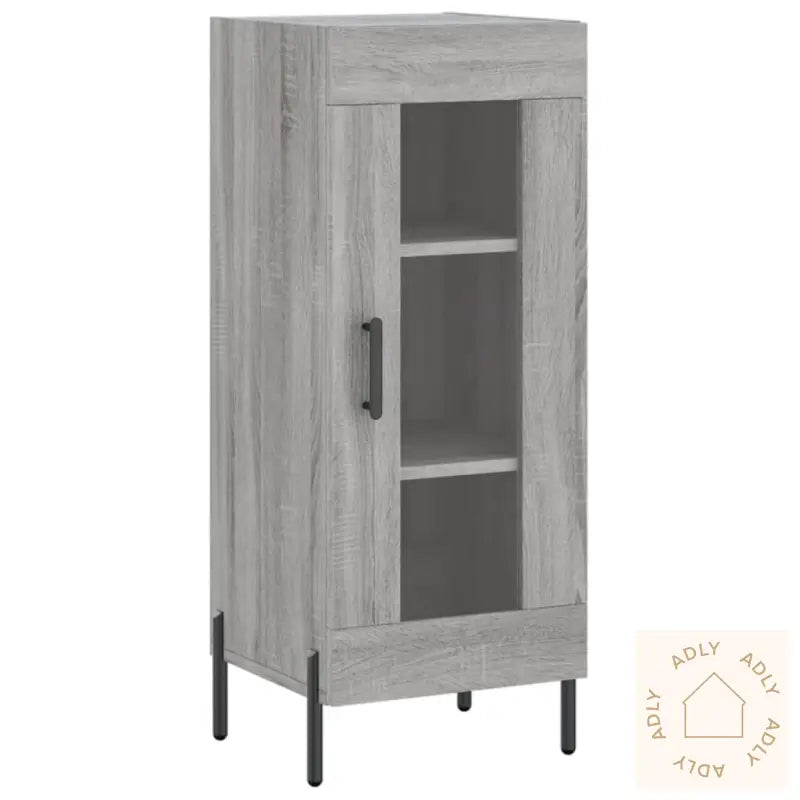 Highboard Grå Sonoma 34,5X34X180 Cm Konstruert Tre