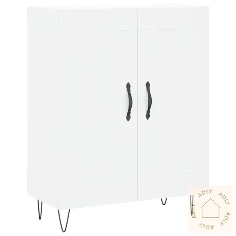 Highboard Hvit 69,5X34X180 Cm Konstruert Tre