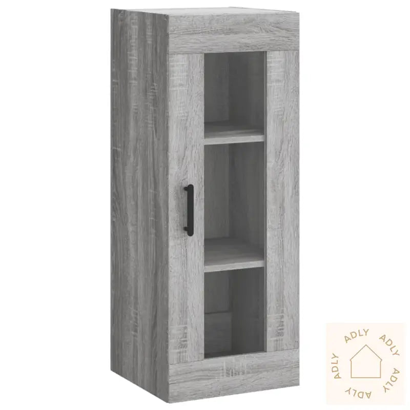 Highboard Grå Sonoma 34,5X34X180 Cm Konstruert Tre