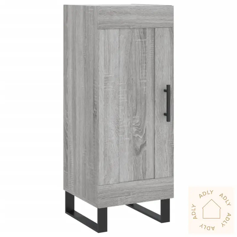 Highboard Grå Sonoma 34,5X34X180 Cm Konstruert Tre