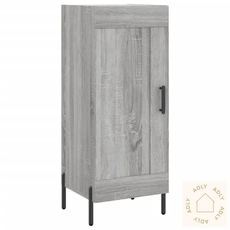 Highboard Grå Sonoma 34,5X34X180 Cm Konstruert Tre