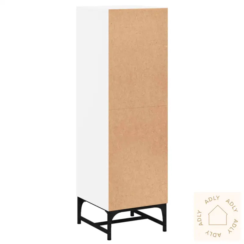 Highboard Med Glassdører Hvit 35X37X120 Cm