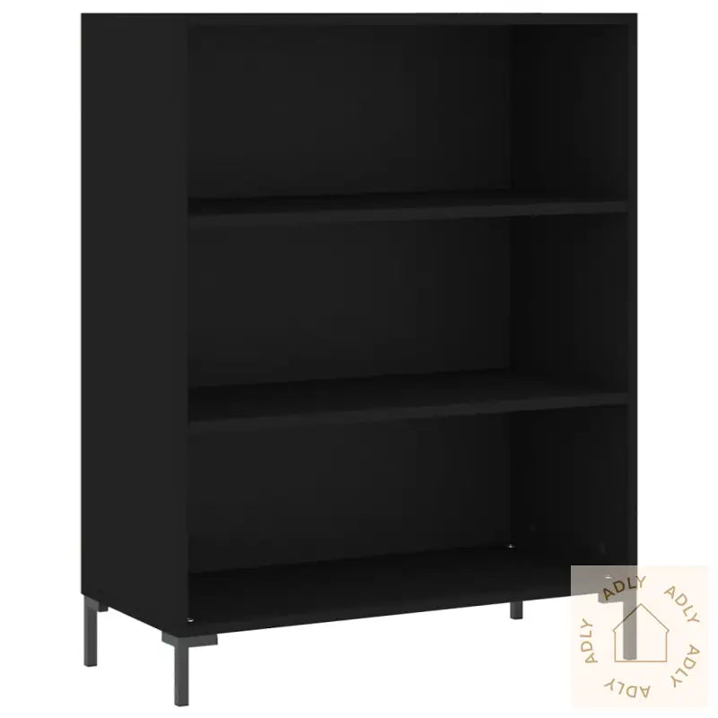 Highboard Svart 69,5X34X180 Cm Konstruert Tre