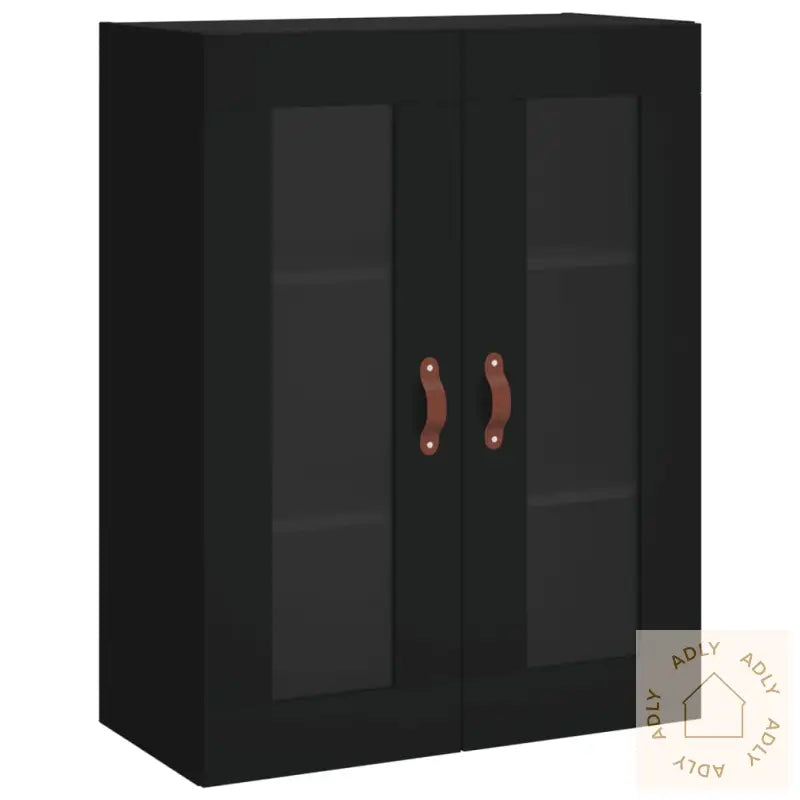 Highboard Svart 69,5X34X180 Cm Konstruert Tre