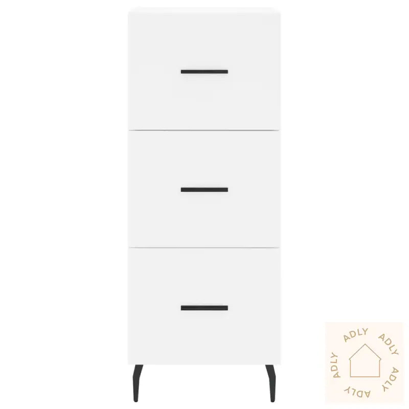 Highboard Hvit 34,5X34X180 Cm Konstruert Tre