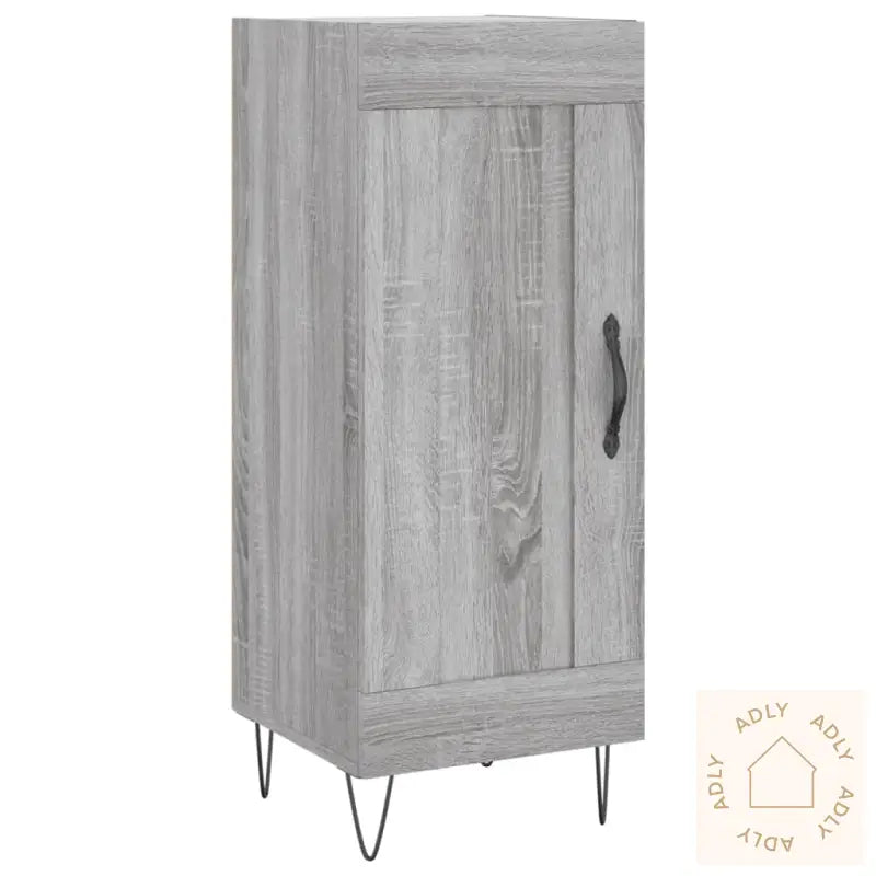 Highboard Grå Sonoma 34,5X34X180 Cm Konstruert Tre