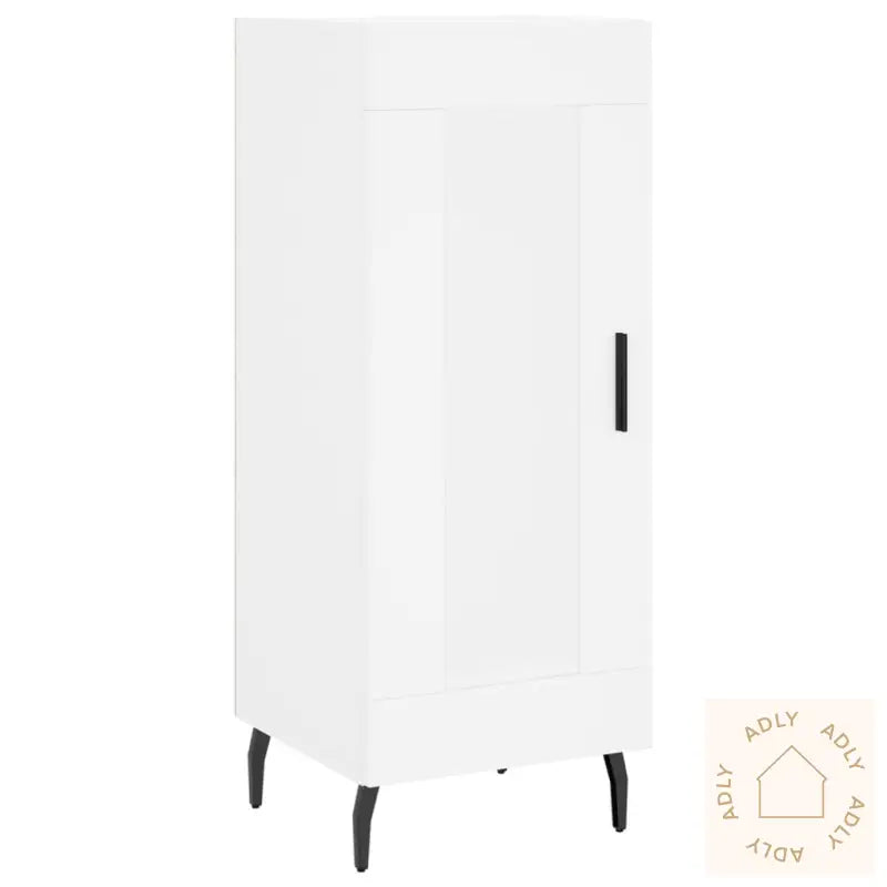 Highboard Hvit 34,5X34X180 Cm Konstruert Tre