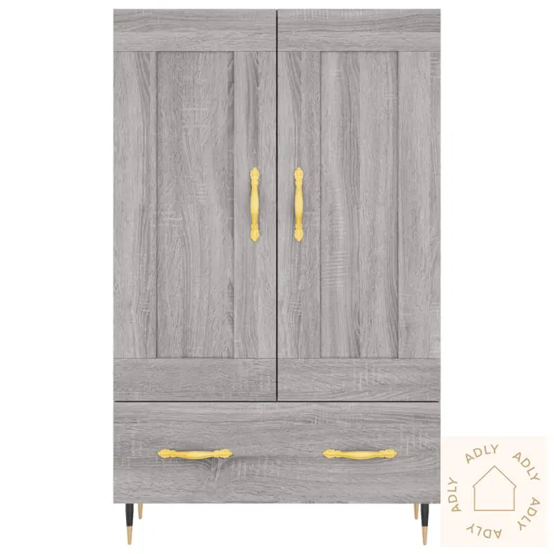 Highboard Grå Sonoma 69,5X31X115 Cm Konstruert Tre