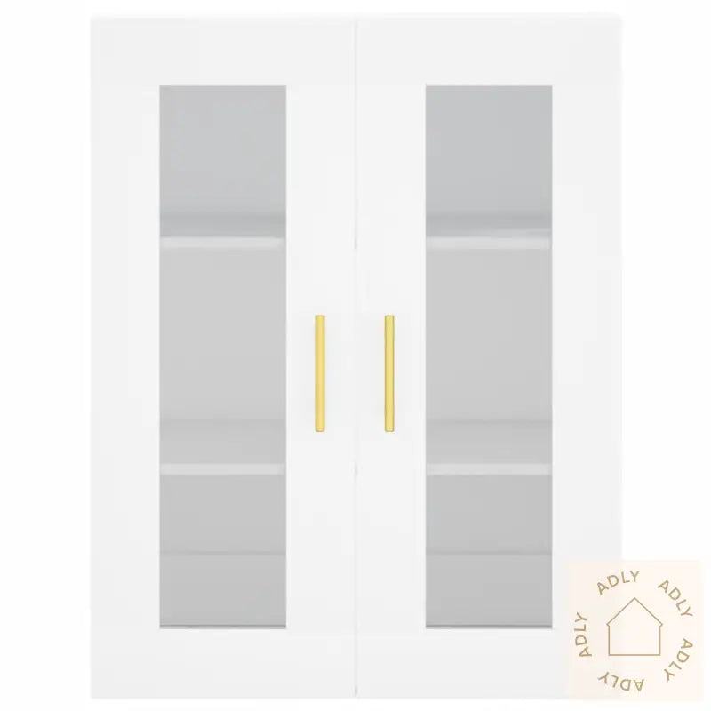 Highboard Hvit 69,5X34X180 Cm Konstruert Tre